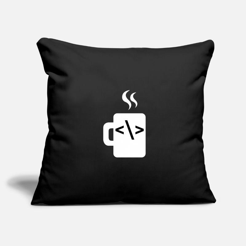 JavaScript Code Developer Developer Coffee Java Housse de coussin décorative 45 x 45 cm