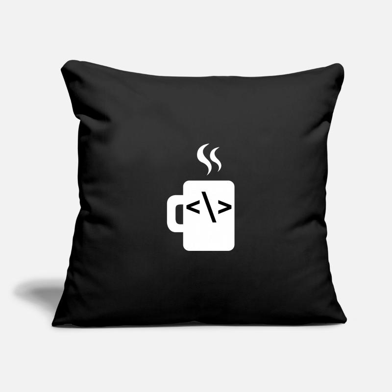 JavaScript Code Developer Developer Coffee Java Housse de coussin décorative 45 x 45 cm