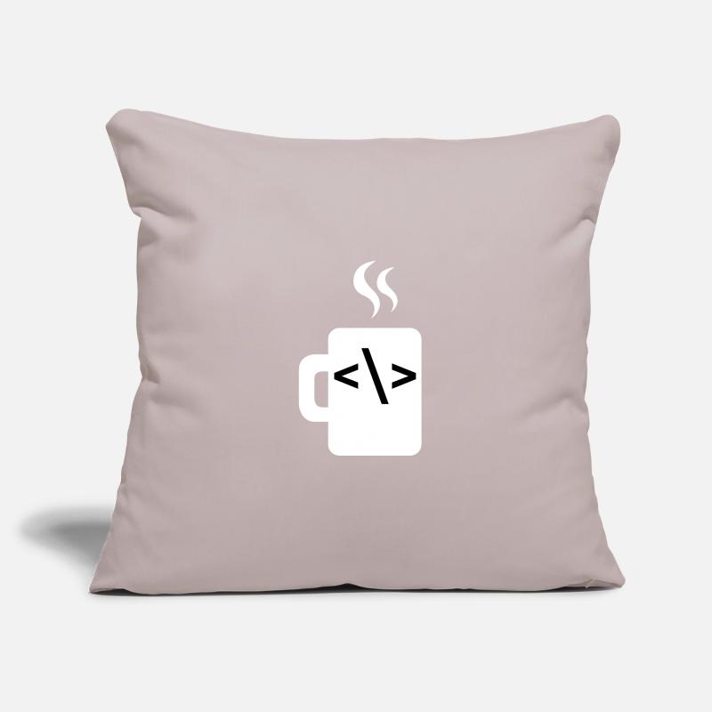 JavaScript Code Developer Developer Coffee Java Housse de coussin décorative 45 x 45 cm