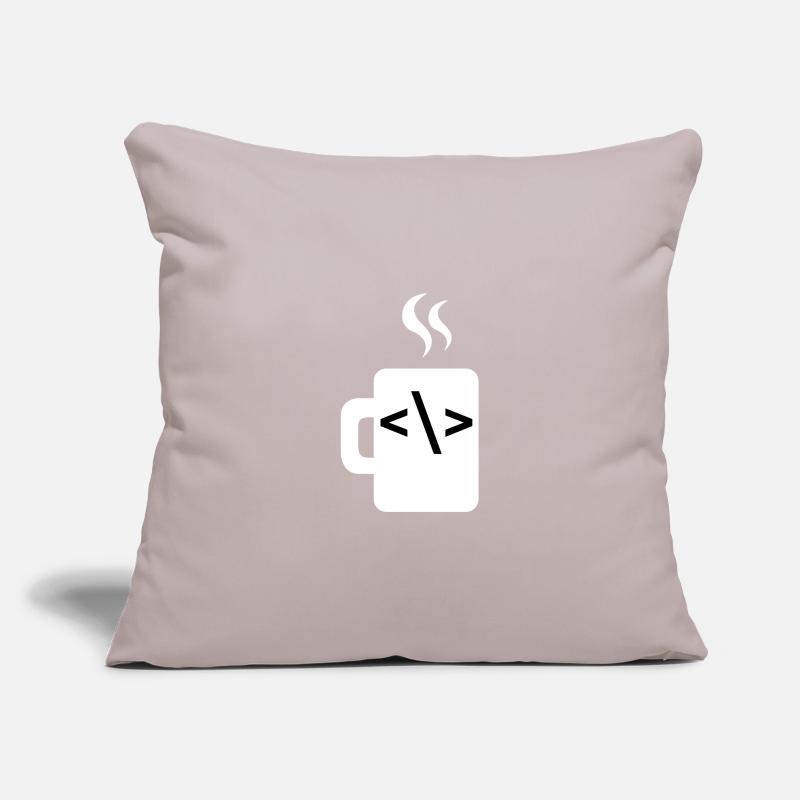 JavaScript Code Developer Developer Coffee Java Housse de coussin décorative 45 x 45 cm