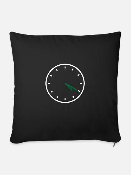 420 4:20 Clock Subtle Stoner - Sofakissenbezug 45 x 45 cm - Schwarz