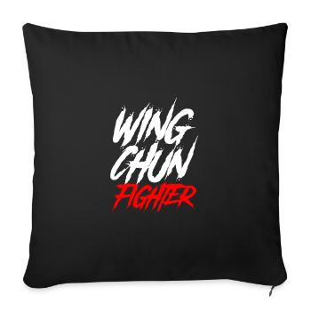 Wing Chun Wing Hard Kung Fu Arts Martiaux Combat Sp - Housse de coussin décorative 45 x 45 cm - noir - Devant