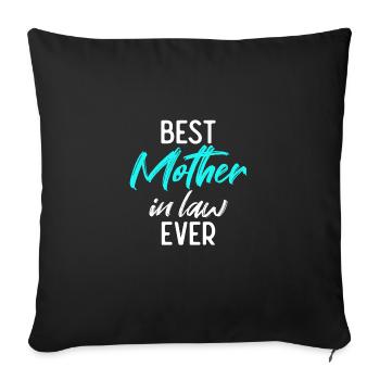 Meilleure belle-mère de tous les temps Belle-mère drôle - Housse de coussin décorative 45 x 45 cm - noir - Devant