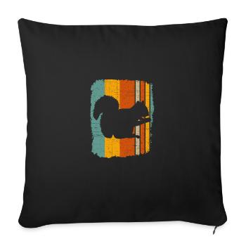 Écureuil - Housse de coussin décorative 45 x 45 cm - noir - Devant