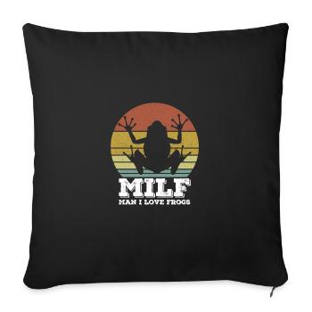 Grenouille - Housse de coussin décorative 45 x 45 cm - noir - Devant