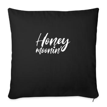 Honeymoonin Honeymoon Bride Groom Matching Couple - Sofa pillowcase 17,3'' x 17,3'' (45 x 45 cm) - black - Front
