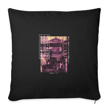 Japanese Streetwear Aesthetic - Sofa pillowcase 17,3'' x 17,3'' (45 x 45 cm) - black - Front