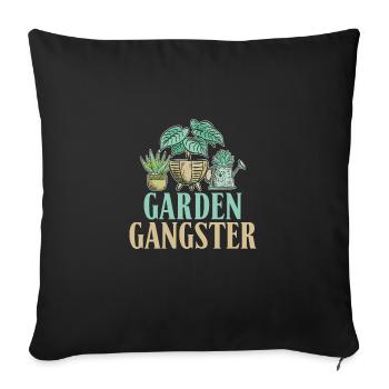 Jardin Gangster Gardening Plein Plante - Housse de coussin décorative 45 x 45 cm - noir - Devant