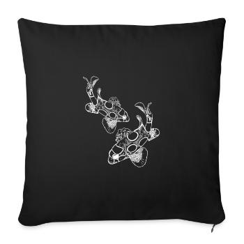 Spotted vintage clownfish - Sofa pillowcase 17,3'' x 17,3'' (45 x 45 cm) - black - Front