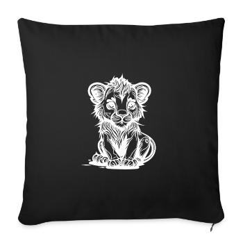 Cute vintage lion baby - Sofa pillowcase 17,3'' x 17,3'' (45 x 45 cm) - black - Front