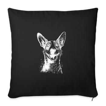 Dog portrait for proud Jack dog owners - Sofa pillowcase 17,3'' x 17,3'' (45 x 45 cm) - black - Front