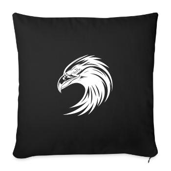 Elegant Tribal Eagle Logo in Tattoo Style - Sofa pillowcase 17,3'' x 17,3'' (45 x 45 cm) - black - Front