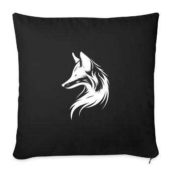 Élégant Beau Renard élégant - Housse de coussin décorative 45 x 45 cm - noir - Devant