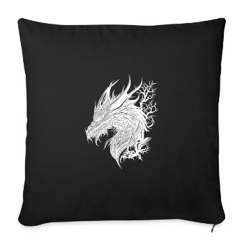 Evil Vintager Dragon in Nature Scale Dress - Sofa pillowcase 17,3'' x 17,3'' (45 x 45 cm) - black - Front