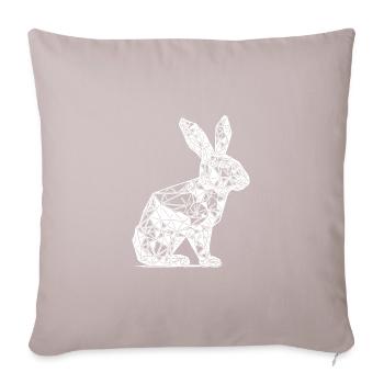 Geometric Lines Rabbit Rabbit Head - Sofa pillowcase 17,3'' x 17,3'' (45 x 45 cm) - light taupe - Front