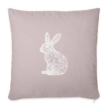Cute Geometric Rabbit Small Lines Rabbit - Sofa pillowcase 17,3'' x 17,3'' (45 x 45 cm) - light taupe - Front