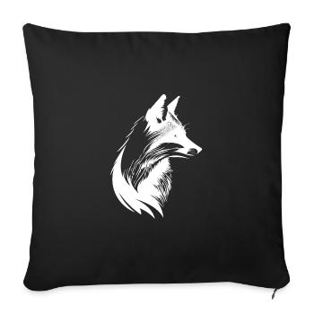 Pretty Forest Fox Nature Portrait - Sofa pillowcase 17,3'' x 17,3'' (45 x 45 cm) - black - Front