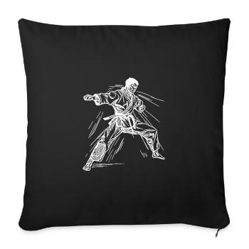 Karate Turnier Kampfgeist Meisterschaft Sieg - Sofakissenbezug 45 x 45 cm - Schwarz - Vorne