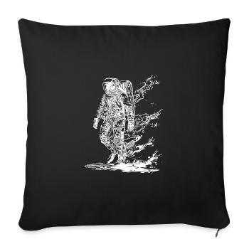 Astronaut in Solar Storm Moondust Nebula - Sofa pillowcase 17,3'' x 17,3'' (45 x 45 cm) - black - Front
