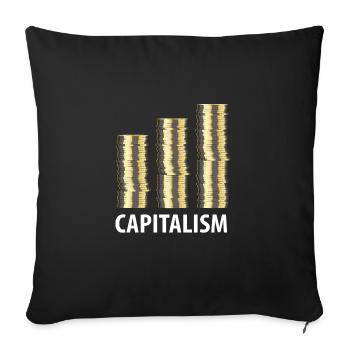 Capitalism - Sofa pillowcase 17,3'' x 17,3'' (45 x 45 cm) - black - Front