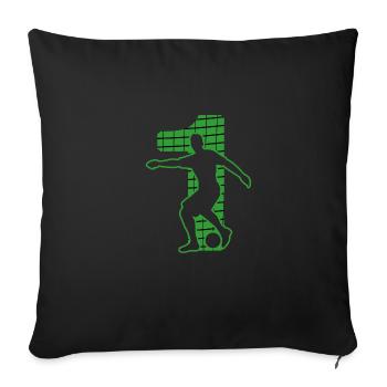 Sport de football Terrain de football Terrain de football NO.1 - Housse de coussin décorative 45 x 45 cm - noir - Devant