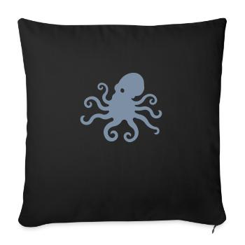 Logo d’Octovius - Housse de coussin décorative 45 x 45 cm - noir - Devant