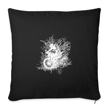 Biker Motorcycle Off-Road Ride Splash Style - Sofa pillowcase 17,3'' x 17,3'' (45 x 45 cm) - black - Front