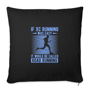 Cadeau de course XC amusant Édition XC Runner - Housse de coussin décorative 45 x 45 cm - noir - Devant
