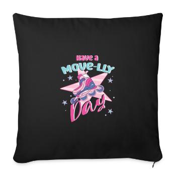 Rollerblades Blade Have A Move-lly Day Cadeaux - Housse de coussin décorative 45 x 45 cm - noir - Devant