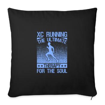 Funny XC Running Gift XC Runner Edition - Sofa pillowcase 17,3'' x 17,3'' (45 x 45 cm) - black - Front