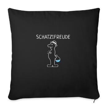 Schatzifreude - Sofakissenbezug 45 x 45 cm - Schwarz - Vorne