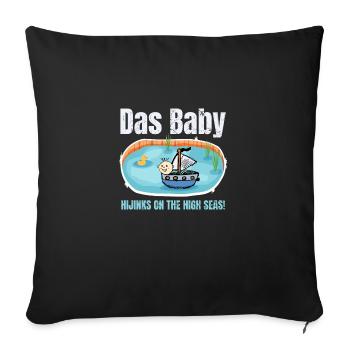 Das Baby Hijinks on the High Seas - Sofakissenbezug 45 x 45 cm - Schwarz - Vorne