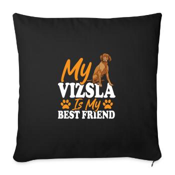 Vizsla Hundebekleidung Vizsla Grooming Vizsla - Sofakissenbezug 45 x 45 cm - Schwarz - Vorne