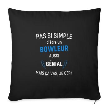 Fantastischer Bowleur - Sofakissenbezug 45 x 45 cm - Schwarz - Vorne