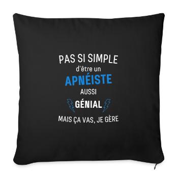 Awesome Freediver - Sofa pillowcase 17,3'' x 17,3'' (45 x 45 cm) - black - Front