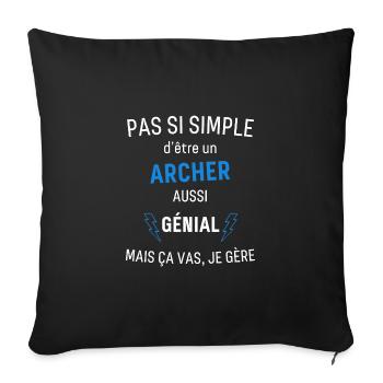 Awesome Archer - Sofa pillowcase 17,3'' x 17,3'' (45 x 45 cm) - black - Front