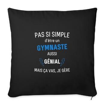 Awesome Gymnast - Sofa pillowcase 17,3'' x 17,3'' (45 x 45 cm) - black - Front