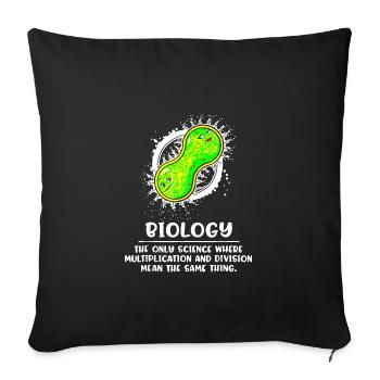 Biologiste drôle biologiste t-shirt biologie disant - Housse de coussin décorative 45 x 45 cm - noir - Devant