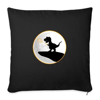 badminton badminton-dino TRex saurus - Sofa pillowcase 17,3'' x 17,3'' (45 x 45 cm) - black - Front