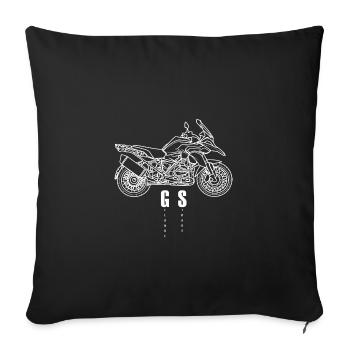 R1200GS Enduro GS - Sofa pillowcase 17,3'' x 17,3'' (45 x 45 cm) - black - Front