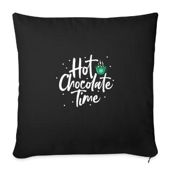 Hot Chocolate Time - chocolat - Housse de coussin décorative 45 x 45 cm - noir - Devant