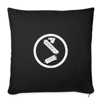 Antifa Symbol Beam Destroyed - Sofa pillowcase 17,3'' x 17,3'' (45 x 45 cm) - black - Front