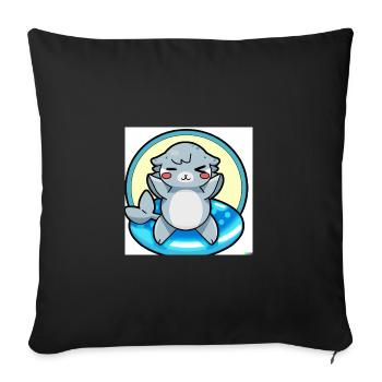 Cute Seal - Sofakissenbezug 45 x 45 cm - Schwarz - Vorne