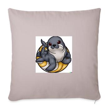 Seal Sticker - Sofakissenbezug 45 x 45 cm - helles Taupe - Vorne
