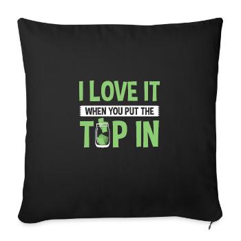 Barman Cocktail Bartender Barkeeper - Housse de coussin décorative 45 x 45 cm - noir - Devant