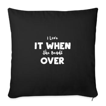 J’adore quand elle se penche - Housse de coussin décorative 45 x 45 cm - noir - Devant