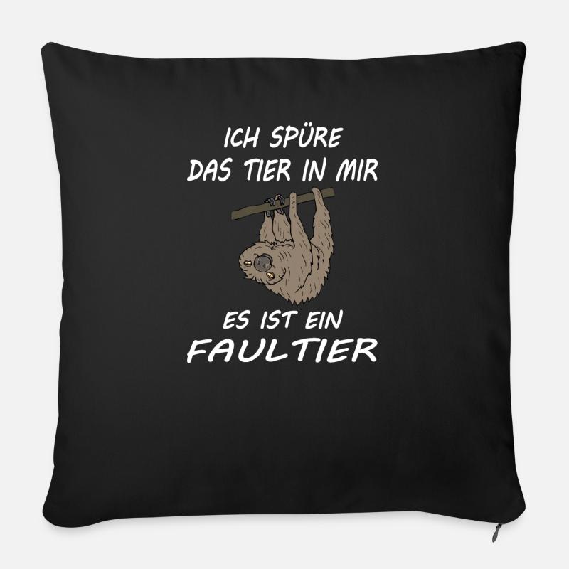 Spruch - Sofakissenbezug 45 x 45 cm - Schwarz