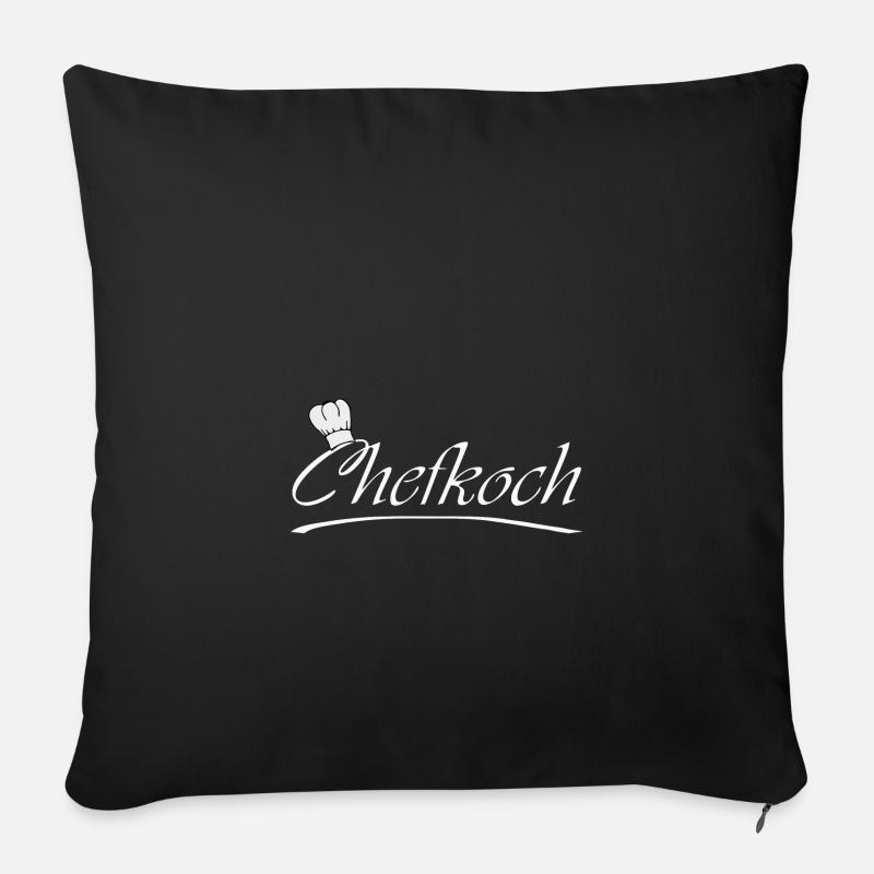 Chefkoch Küche Geschenk Geschenkidee Geburtstag - Sofakissenbezug 45 x 45 cm - Schwarz