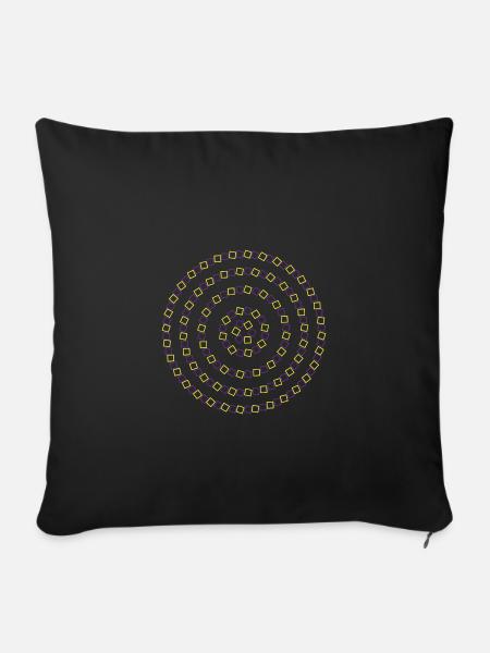 Optische Täuschung Spirale - Sofakissenbezug 45 x 45 cm - Schwarz