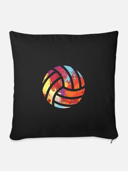 Beachvolleyball - Sofakissenbezug 45 x 45 cm - Schwarz